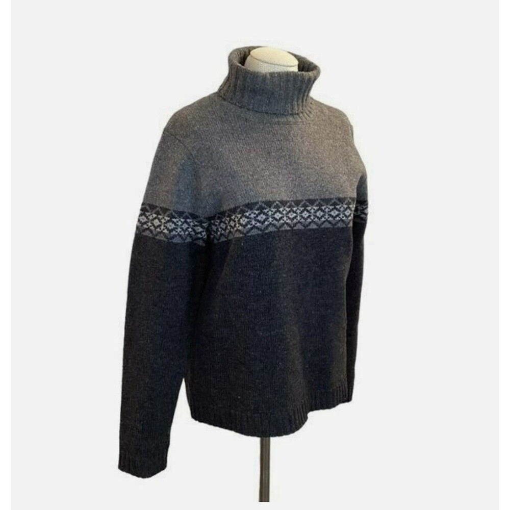 Eddie Bauer 100% LambsWool Knit Sweater Fair Isle Nordic Women’s Pet.S  Classic
